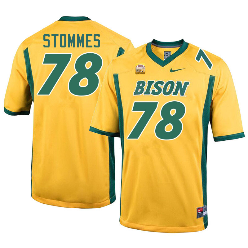 North Dakota State Bison #78 Noah Stommes College Football Jerseys Stitched-Yellow